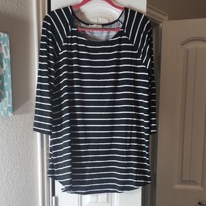 Blue 3/4 Sleeve Boxy Tunic